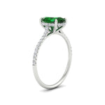 Load image into Gallery viewer, half-eternity-oval-emerald-hidden-halo-ring-with-diamond-in-white-gold-FD9788OVRGEMGR-NL-WG.jpg
