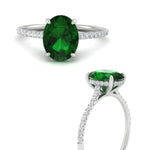 Load image into Gallery viewer, half-eternity-oval-emerald-hidden-halo-ring-with-diamond-in-white-gold-FD9788OVRGEMGR-NL-WG.jpg
