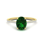 Load image into Gallery viewer, half-eternity-oval-emerald-hidden-halo-ring-with-diamond-in-yellow-gold-FD9788OVRGEMGR-NL-YG.jpg
