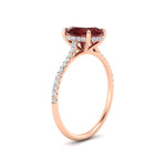 Load image into Gallery viewer, half-eternity-oval-ruby-hidden-halo-ring-with-diamond-in-rose-gold-FD9788OVRGRUDR-NL-RG.jpg
