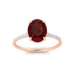 Load image into Gallery viewer, half-eternity-oval-ruby-hidden-halo-ring-with-diamond-in-rose-gold-FD9788OVRGRUDR-NL-RG.jpg
