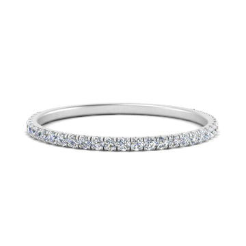 Three Fourth Way Stackable Wedding Ring