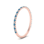 Load image into Gallery viewer, half-eternity-stackable-diamond-wedding-ring-with-blue-topaz-in-FD67818BGICBLTO-NL-RG
