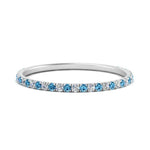 Load image into Gallery viewer, half-eternity-stackable-diamond-wedding-ring-with-blue-topaz-in-FD67818BGICBLTO-NL-WG
