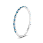 Load image into Gallery viewer, half-eternity-stackable-diamond-wedding-ring-with-blue-topaz-in-FD67818BGICBLTO-NL-WG
