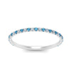 Load image into Gallery viewer, half-eternity-stackable-diamond-wedding-ring-with-blue-topaz-in-FD67818BGICBLTO-NL-WG