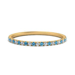 Load image into Gallery viewer, half-eternity-stackable-diamond-wedding-ring-with-blue-topaz-in-FD67818BGICBLTO-NL-YG
