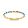 Load image into Gallery viewer, half-eternity-stackable-diamond-wedding-ring-with-blue-topaz-in-FD67818BGICBLTO-NL-YG