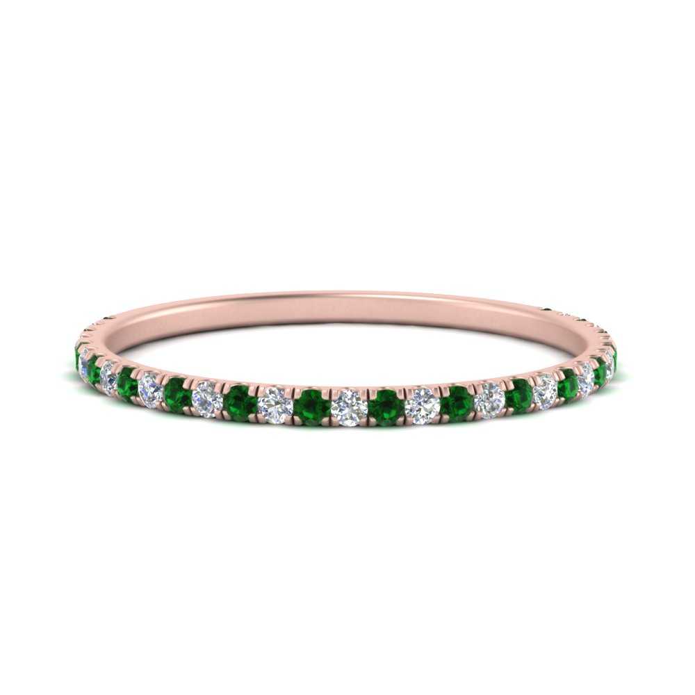 half-eternity-stackable-diamond-wedding-ring-with-emerald-in-FD67818BGEMGR-NL-RG