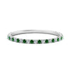 Load image into Gallery viewer, half-eternity-stackable-diamond-wedding-ring-with-emerald-in-FD67818BGEMGR-NL-WG