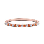 Load image into Gallery viewer, half-eternity-stackable-diamond-wedding-ring-with-orange-sapphire-in-FD67818BGSAOR-NL-RG
