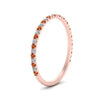 Load image into Gallery viewer, half-eternity-stackable-diamond-wedding-ring-with-orange-sapphire-in-FD67818BGSAOR-NL-RG