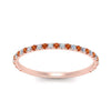 Load image into Gallery viewer, half-eternity-stackable-diamond-wedding-ring-with-orange-sapphire-in-FD67818BGSAOR-NL-RG