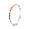 Load image into Gallery viewer, half-eternity-stackable-diamond-wedding-ring-with-orange-sapphire-in-FD67818BGSAOR-NL-WG