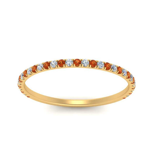half-eternity-stackable-diamond-wedding-ring-with-orange-sapphire-in-FD67818BGSAOR-NL-YG