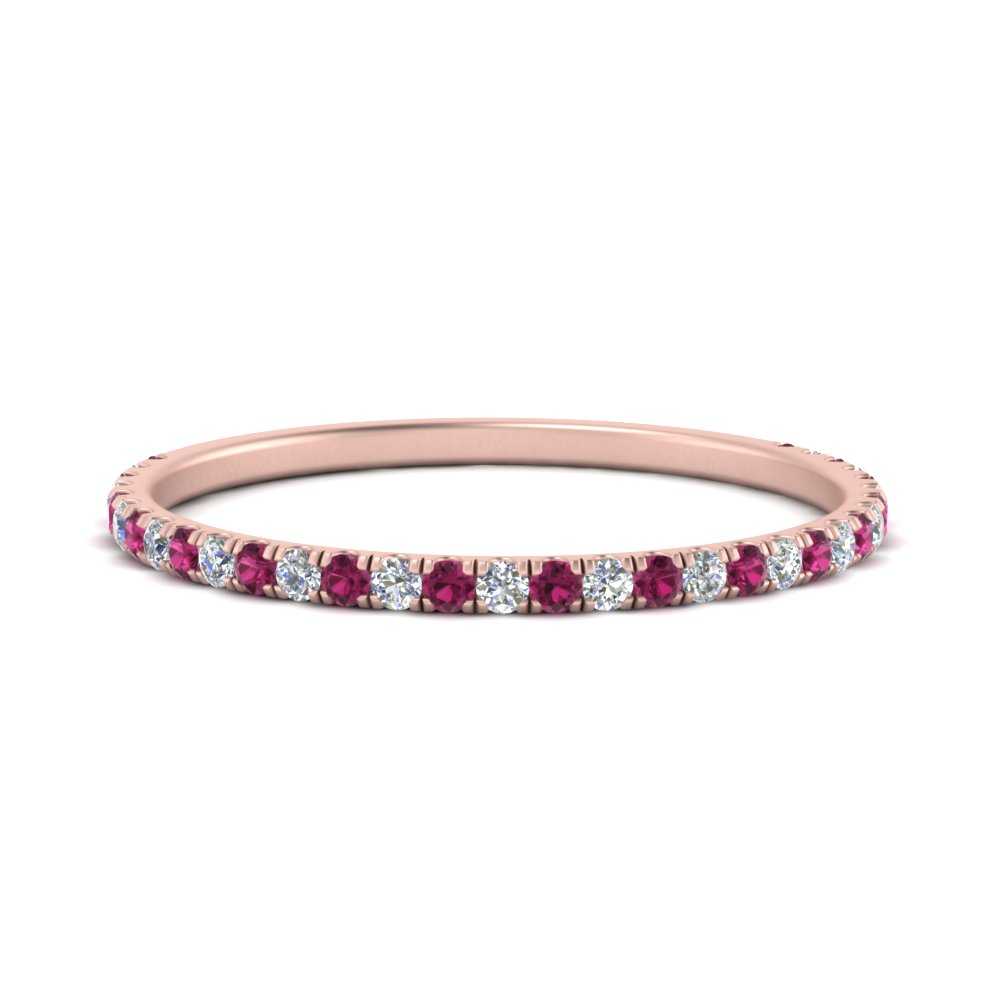 half-eternity-stackable-diamond-wedding-ring-with-pink-sapphire-in-FD67818BGSADRPI-NL-RG