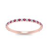 Load image into Gallery viewer, half-eternity-stackable-diamond-wedding-ring-with-pink-sapphire-in-FD67818BGSADRPI-NL-RG