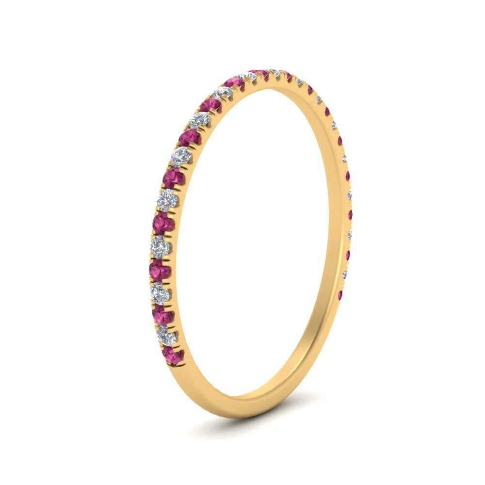 half-eternity-stackable-diamond-wedding-ring-with-pink-sapphire-in-FD67818BGSADRPI-NL-YG