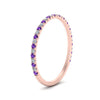 Load image into Gallery viewer, half-eternity-stackable-diamond-wedding-ring-with-purple-topaz-in-FD67818BGVITO-NL-RG