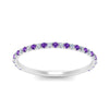 Load image into Gallery viewer, half-eternity-stackable-diamond-wedding-ring-with-purple-topaz-in-FD67818BGVITO-NL-WG