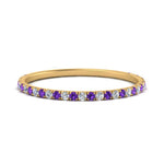 Load image into Gallery viewer, half-eternity-stackable-diamond-wedding-ring-with-purple-topaz-in-FD67818BGVITO-NL-YG
