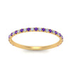 Load image into Gallery viewer, half-eternity-stackable-diamond-wedding-ring-with-purple-topaz-in-FD67818BGVITO-NL-YG
