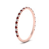 Load image into Gallery viewer, half-eternity-stackable-diamond-wedding-ring-with-ruby-in-FD67818BGRUDR-NL-RG