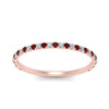 Load image into Gallery viewer, half-eternity-stackable-diamond-wedding-ring-with-ruby-in-FD67818BGRUDR-NL-RG