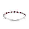 Load image into Gallery viewer, half-eternity-stackable-diamond-wedding-ring-with-ruby-in-FD67818BGRUDR-NL-WG