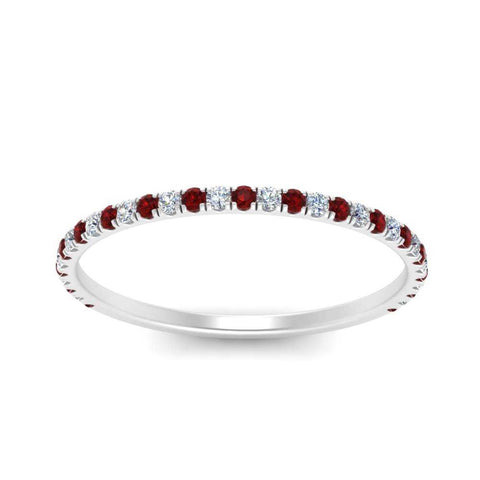 half-eternity-stackable-diamond-wedding-ring-with-ruby-in-FD67818BGRUDR-NL-WG