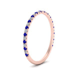 Load image into Gallery viewer, half-eternity-stackable-diamond-wedding-ring-with-sapphire-in-FD67818BGSABL-NL-RG
