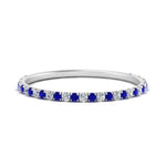 Load image into Gallery viewer, half-eternity-stackable-diamond-wedding-ring-with-sapphire-in-FD67818BGSABL-NL-WG
