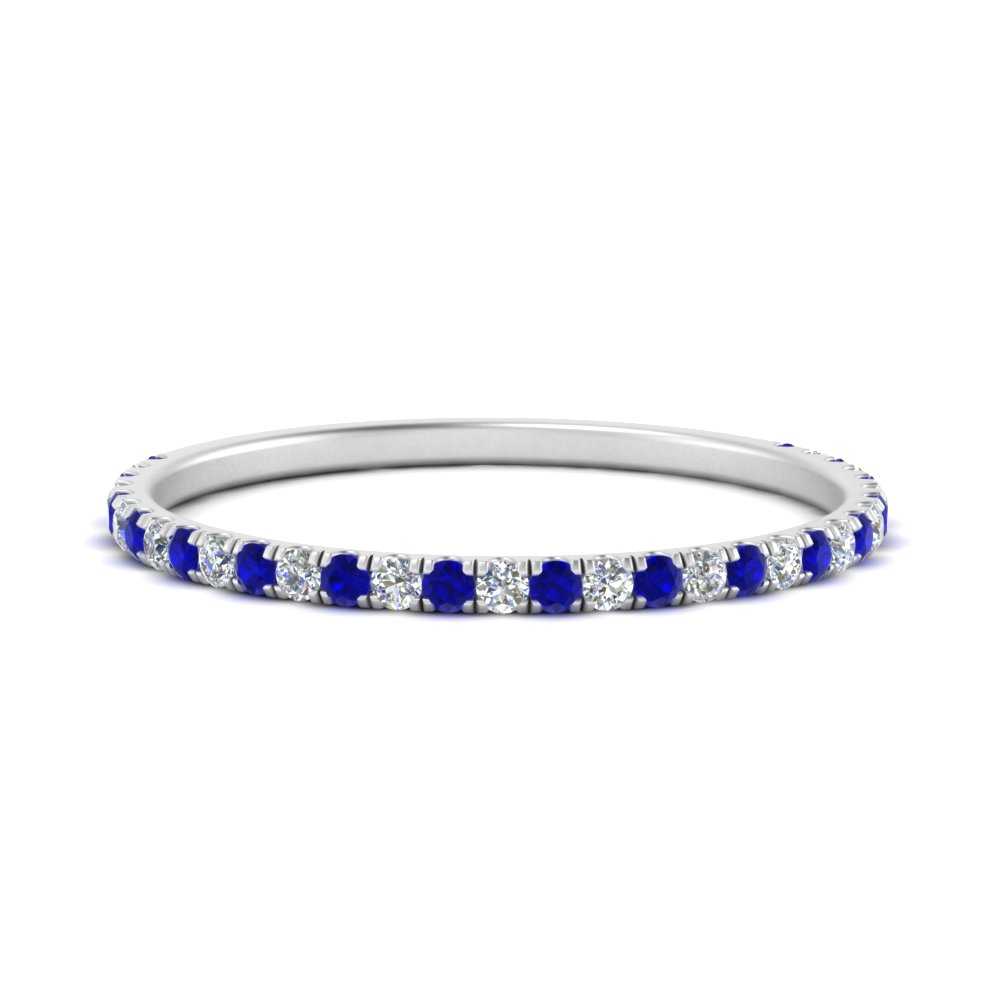 half-eternity-stackable-diamond-wedding-ring-with-sapphire-in-FD67818BGSABL-NL-WG