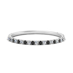 Load image into Gallery viewer, half-eternity-stackable-wedding-ring-with-black-diamond-in-FD67818BGBLACK-NL-WG

