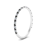 Load image into Gallery viewer, half-eternity-stackable-wedding-ring-with-black-diamond-in-FD67818BGBLACK-NL-WG

