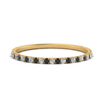 Load image into Gallery viewer, half-eternity-stackable-wedding-ring-with-black-diamond-in-FD67818BGBLACK-NL-YG
