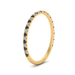 Load image into Gallery viewer, half-eternity-stackable-wedding-ring-with-black-diamond-in-FD67818BGBLACK-NL-YG
