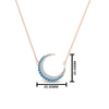 Load image into Gallery viewer, half-moon-necklace-diamond-pendant-with-blue-topaz-in-FDPD9197GICBLTOANGLE1-NL-RG