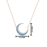 Load image into Gallery viewer, half-moon-necklace-diamond-pendant-with-blue-topaz-in-FDPD9197GICBLTOANGLE1-NL-RG
