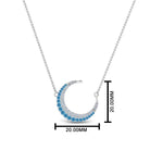 Load image into Gallery viewer, half-moon-necklace-diamond-pendant-with-blue-topaz-in-FDPD9197GICBLTOANGLE1-NL-WG
