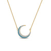 Load image into Gallery viewer, half-moon-necklace-diamond-pendant-with-blue-topaz-in-FDPD9197GICBLTOANGLE1-NL-YG