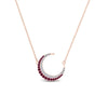 Load image into Gallery viewer, half-moon-necklace-diamond-pendant-with-pink-sapphire-in-FDPD9197GSADRPIANGLE1-NL-RG