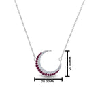 Load image into Gallery viewer, half-moon-necklace-diamond-pendant-with-pink-sapphire-in-FDPD9197GSADRPIANGLE1-NL-WG
