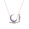 Load image into Gallery viewer, half-moon-necklace-diamond-pendant-with-purple-topaz-in-FDPD9197GVITOANGLE1-NL-RG