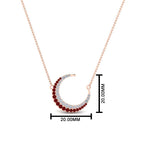 Load image into Gallery viewer, half-moon-necklace-diamond-pendant-with-ruby-in-FDPD9197GRUDRANGLE1-NL-RG
