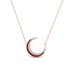 Load image into Gallery viewer, half-moon-necklace-diamond-pendant-with-ruby-in-FDPD9197GRUDRANGLE1-NL-RG
