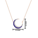 Load image into Gallery viewer, half-moon-necklace-diamond-pendant-with-sapphire-in-FDPD9197GSABLANGLE1-NL-RG
