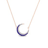 Load image into Gallery viewer, half-moon-necklace-diamond-pendant-with-sapphire-in-FDPD9197GSABLANGLE1-NL-RG