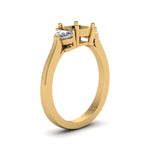 Load image into Gallery viewer, Semi Mount Half Moon Accent Engagement Ring
