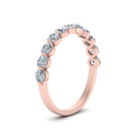 Load image into Gallery viewer, half-way-single-prong-diamond-wedding-band-ring-in-rose-gold-FD9478B(0.75ct)-NL-RG